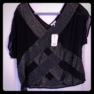 NEW black beaded Joie top
